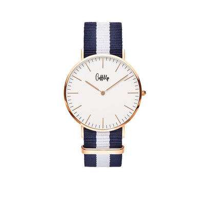 CuffWatch - Gold - Blue & White