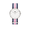 Cuff Watch - blu, bianco e rosa