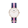 Cuff Watch - blu e rosa