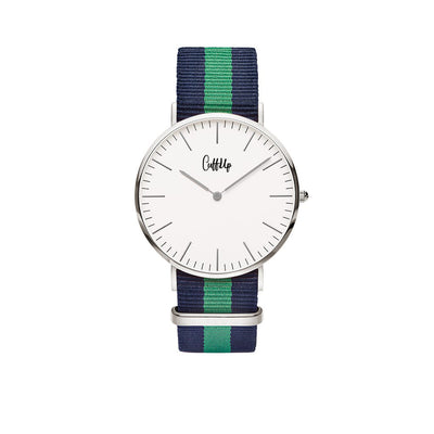 Cuff Watch - blu e verde