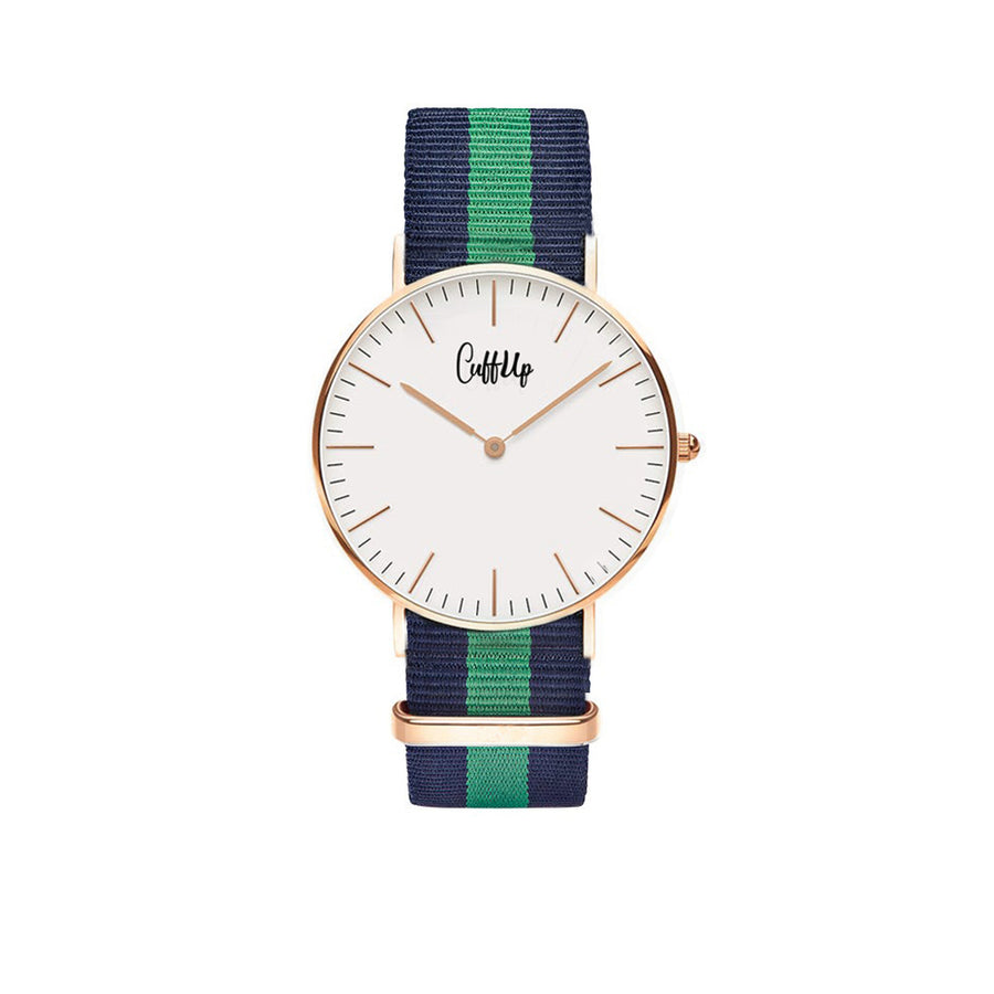 Cuff Watch - blu e verde