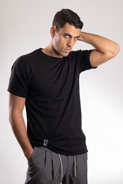 Black CuffUp T-Shirt