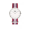 Cuff Watch - rosso, blu e bianco