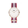 Cuff Watch - rosso, blu e bianco