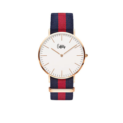 Cuff Watch - blu e rosso